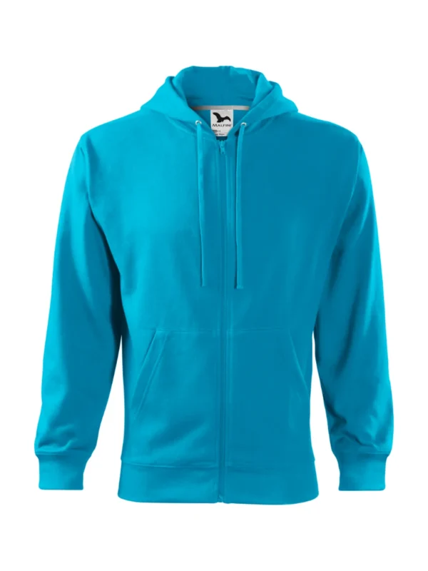 Bluza z kapturem Malfini Trendy Zipper turkusowa