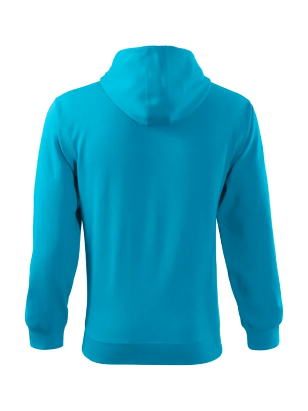 Bluza z kapturem Malfini Trendy Zipper turkusowa