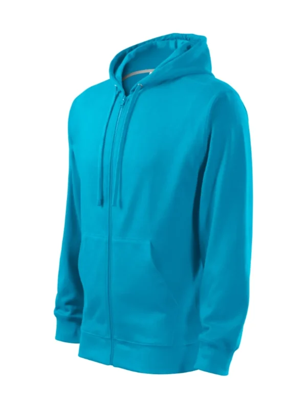 Bluza z kapturem Malfini Trendy Zipper turkusowa