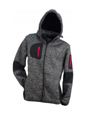 Bluza z kapturem Urgent gruba szara