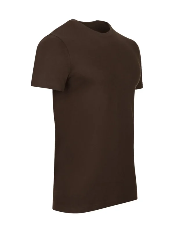 Bluzka koszulka t-shirt bawełna czesana Ardon Trendy brązowa