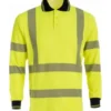 Bluzka robocza polo BoSafety Hi-vis Klasa 2- elementy odblaskowe zółta