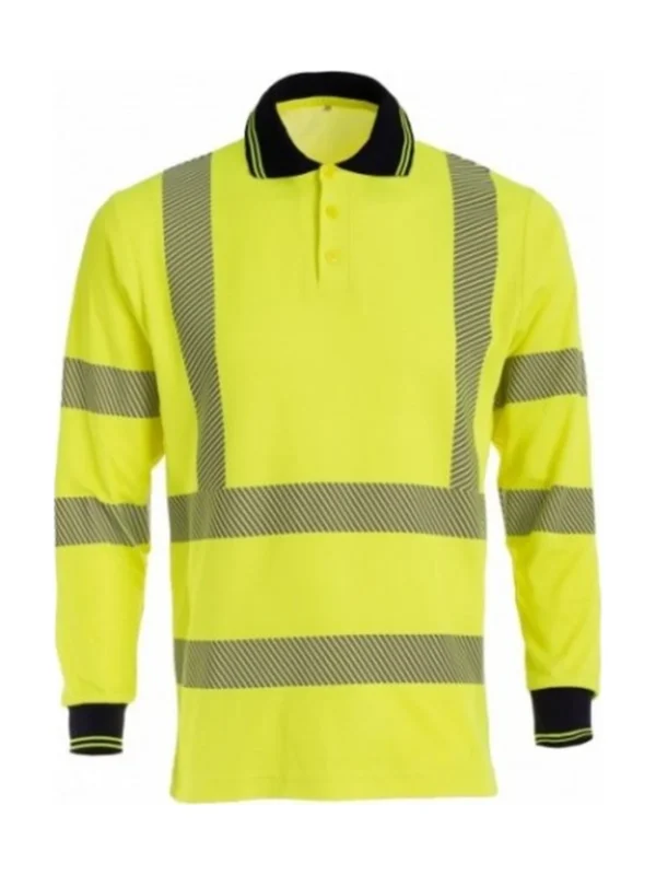 Bluzka robocza polo BoSafety Hi-vis Klasa 2- elementy odblaskowe zółta