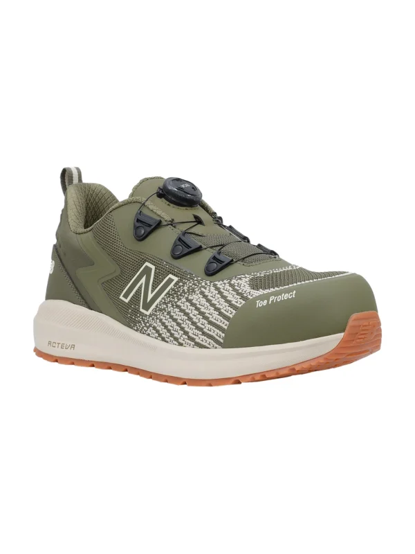 Buty robocze New Balance Speedware Boa S1 P SRC zapięcie boa spin, oliwkowo-białe #Premium