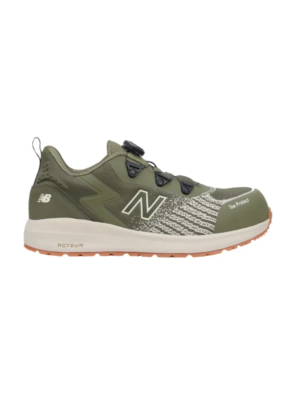 Buty robocze New Balance Speedware Boa S1 P SRC zapięcie boa spin, oliwkowo-białe #Premium