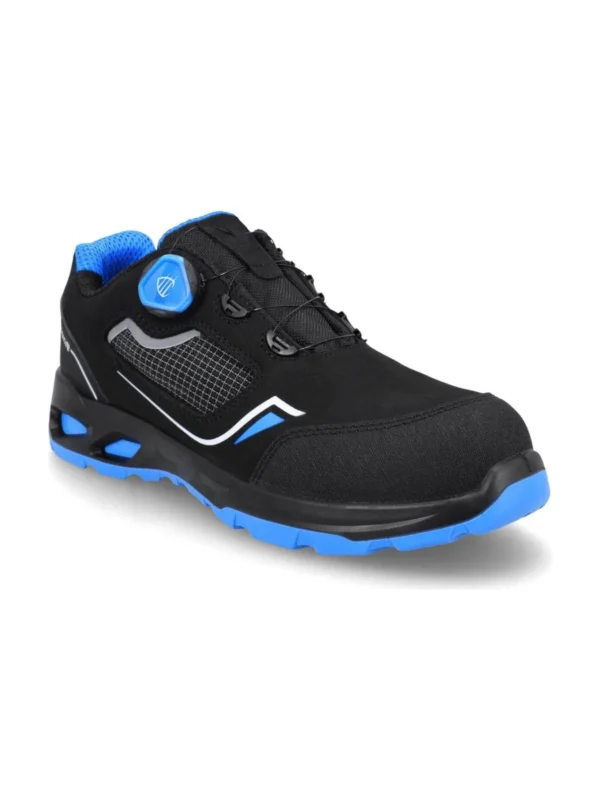 Buty robocze półbuty Axens ESD S1 zapięcie boa Procera czarno/niebieskie