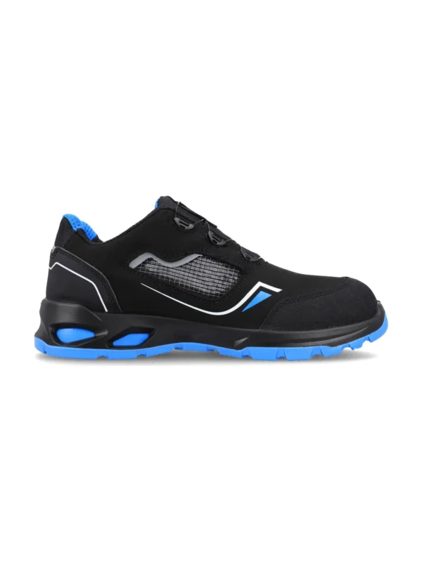 Buty robocze półbuty Axens ESD S1 zapięcie boa Procera czarno/niebieskie