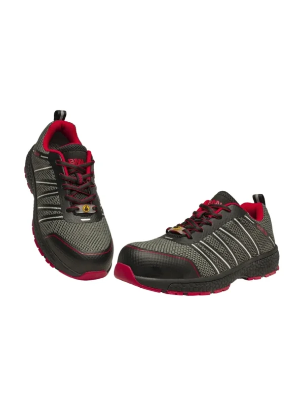 Buty robocze półbuty Bennon VECTRA S1P ESD NM Grey/red Low
