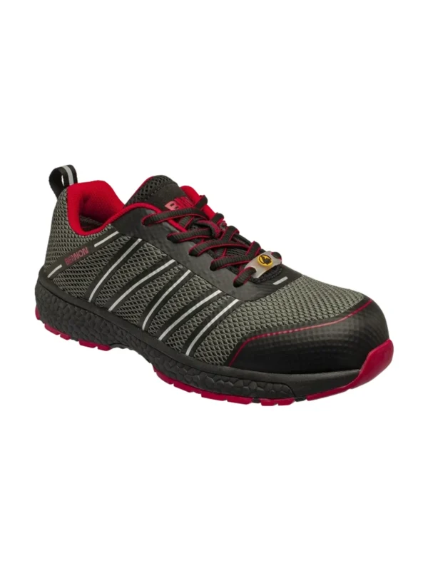 Buty robocze półbuty Bennon VECTRA S1P ESD NM Grey/red Low
