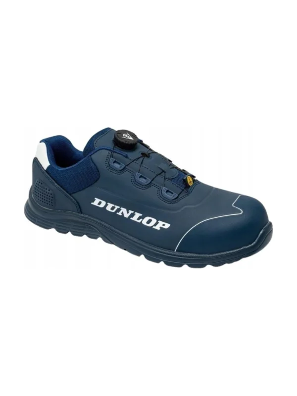 Buty robocze półbuty S3 ESD zapięcie boa spin Matt Line Dunlop niebieskie