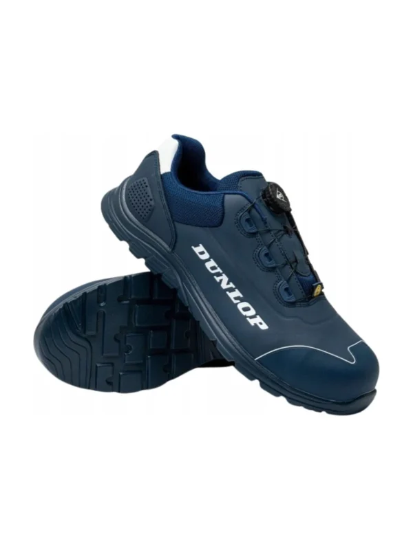 Buty robocze półbuty S3 ESD zapięcie boa spin Matt Line Dunlop niebieskie