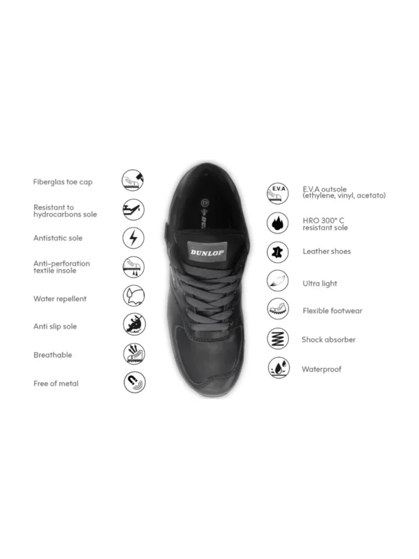 Buty robocze półbuty S7 wodoodporne Flying Arrow Dunlop czarne