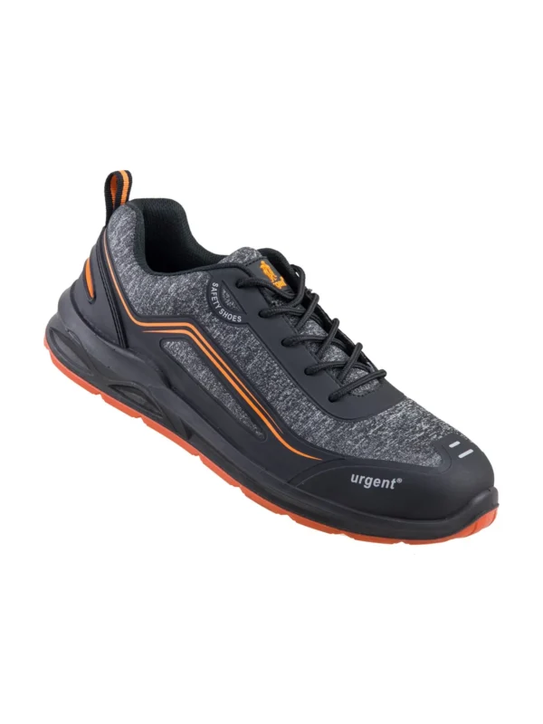 Buty robocze półbuty Urgent 225 S1 SR z podnoskiem czarno/pomarańczowe