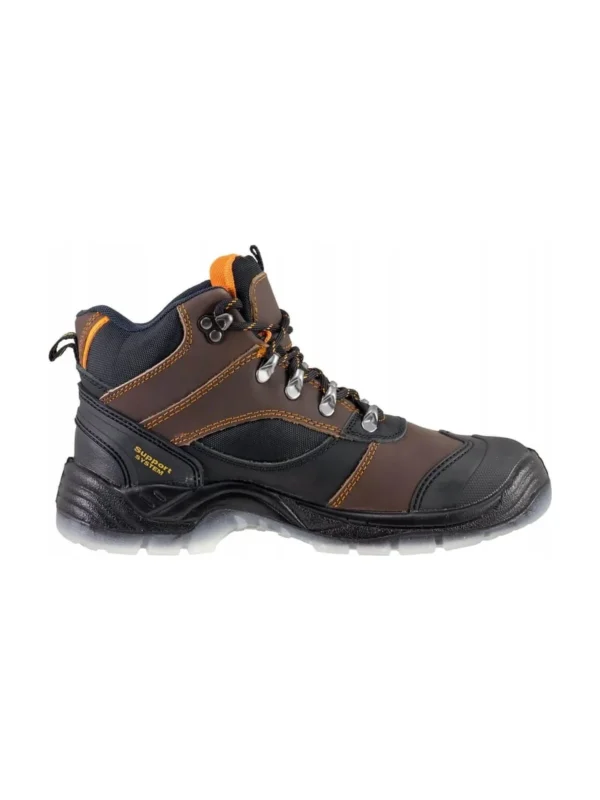 Buty robocze Urgent 120 S1 z podnoskiem skórzane brązowe