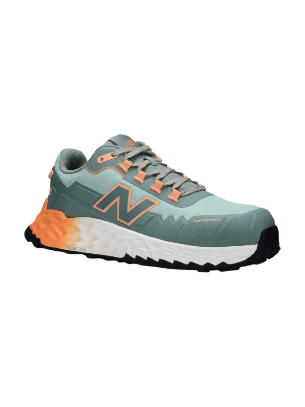 Damskie buty robocze New Balance Cremorne Womens S3L HRO FO SC SR ESD, zielono-pomarańczowe #Premium