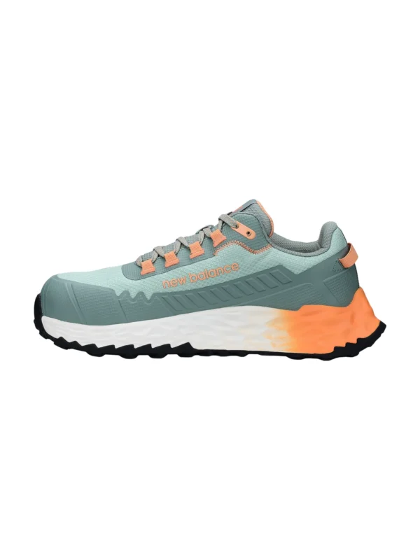 Damskie buty robocze New Balance Cremorne Womens S3L HRO FO SC SR ESD, zielono-pomarańczowe #Premium