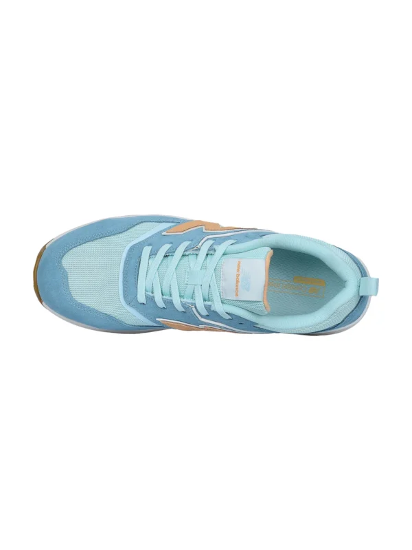 Damskie buty robocze New Balance Elite Lite Womens S1 PL, niebiesko- pomarańczowe#Premium