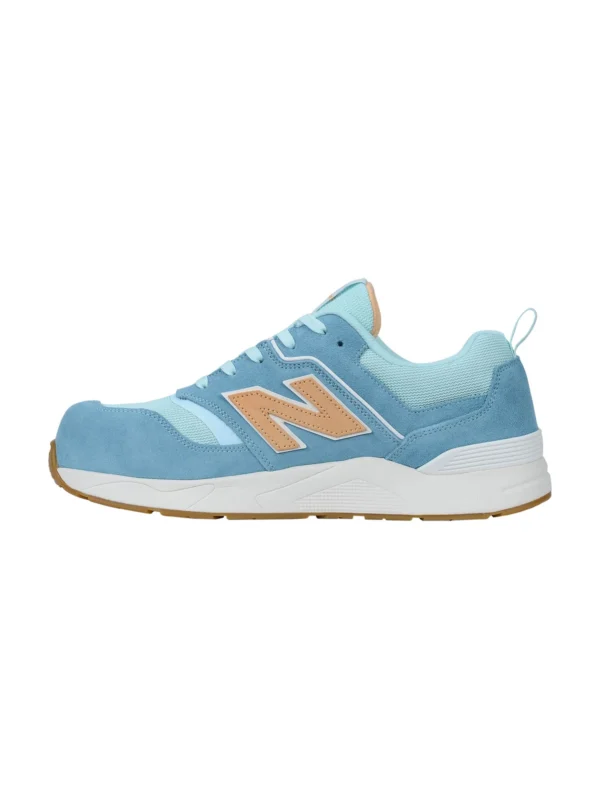 Damskie buty robocze New Balance Elite Lite Womens S1 PL, niebiesko- pomarańczowe#Premium