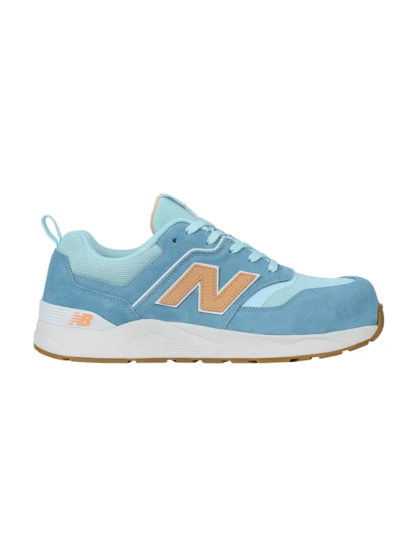 Damskie buty robocze New Balance Elite Lite Womens S1 PL, niebiesko- pomarańczowe#Premium
