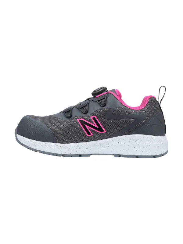 Damskie buty robocze New Balance Logic Boa S1 PL HRO SR FO, szaro-różowe #Premium