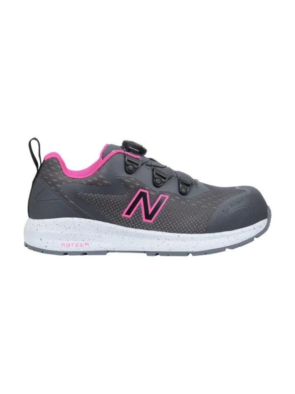 Damskie buty robocze New Balance Logic Boa S1 PL HRO SR FO, szaro-różowe #Premium
