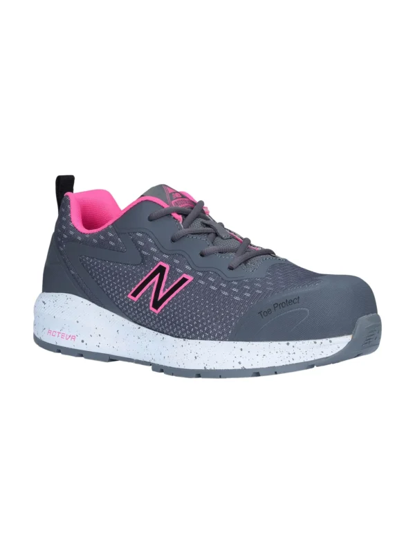 Damskie buty robocze New Balance Logic Womens S1 PL, szaro-różowe #Premium