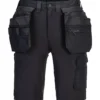 Elastyczne spodenki DX4 z kaburami czarne stretch kieszenie na narzędzia Portwest DX451