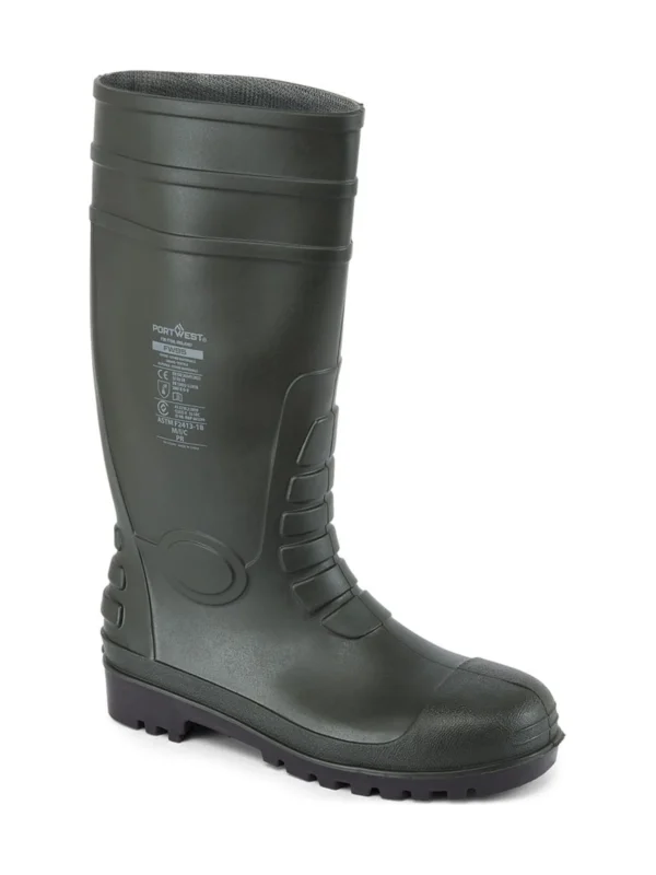 Kalosze wysokie z podnoskiem zielone S5 Total Safety FW95 Portwest