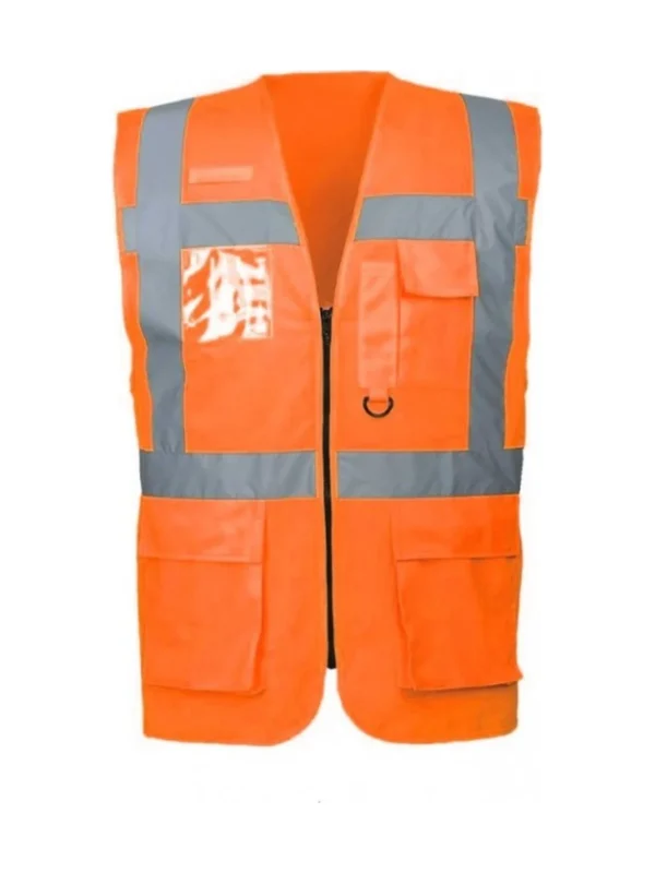 Kamizelka roobocza odblaskowa BoSafety Hi-Vis - lekkość i funkcjonalność w klasie 2 pomarańczowa