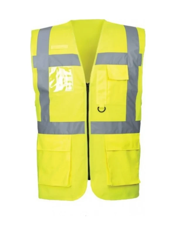 Kamizelka roobocza odblaskowa BoSafety Hi-Vis - lekkość i funkcjonalność w klasie 2 zółta