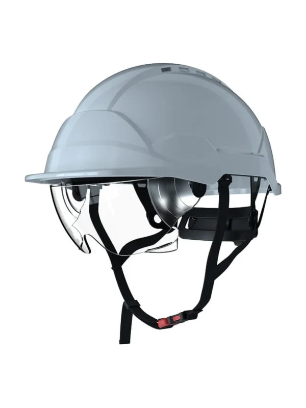 Kask roboczy ochronny hełm z okularami biały Ardon