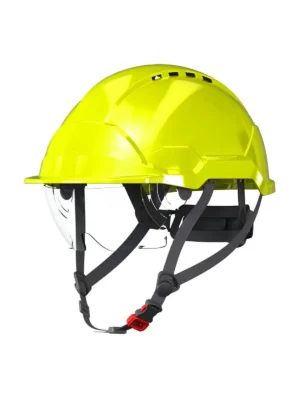 Kask roboczy ochronny hełm z okularami fluo neon zielony Ardon