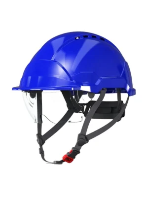 Kask roboczy ochronny hełm z okularami niebieski Ardon