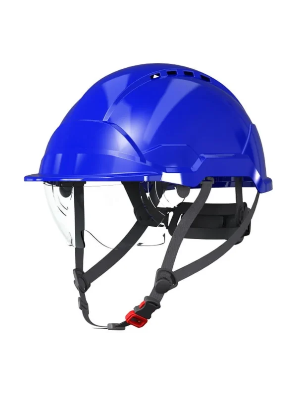 Kask roboczy ochronny hełm z okularami niebieski Ardon