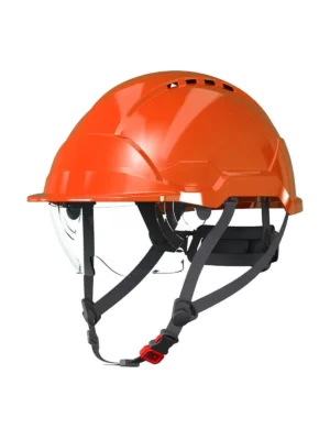 Kask roboczy ochronny hełm z okularami pomarańczowy Ardon