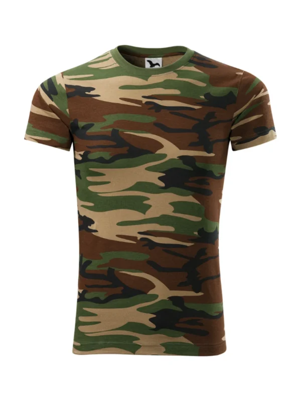 Koszulka bawełniana Camouflage Malfini moro brązowa