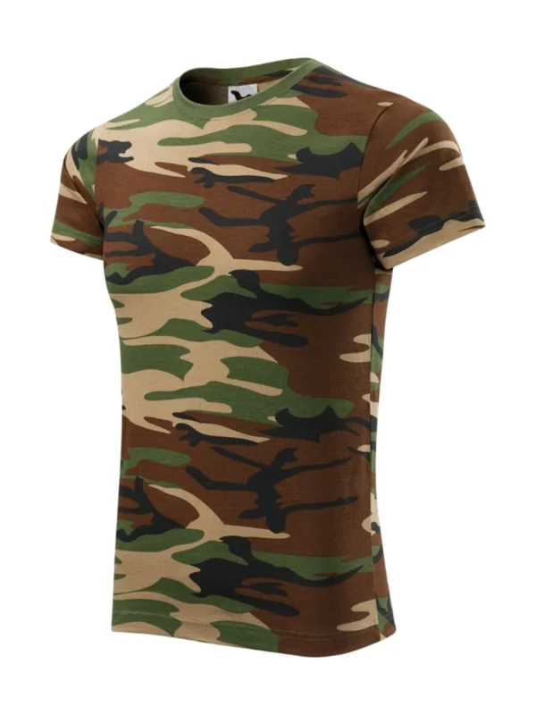 Koszulka bawełniana Camouflage Malfini moro brązowa