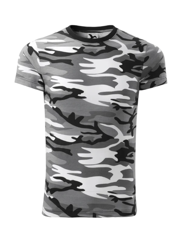 Koszulka bawełniana Camouflage Malfini moro szara
