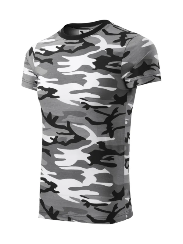 Koszulka bawełniana Camouflage Malfini moro szara