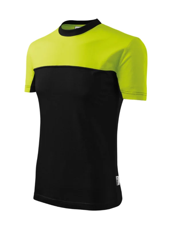 Koszulka bawełniana Colormix Malfini czarno-zółty neon