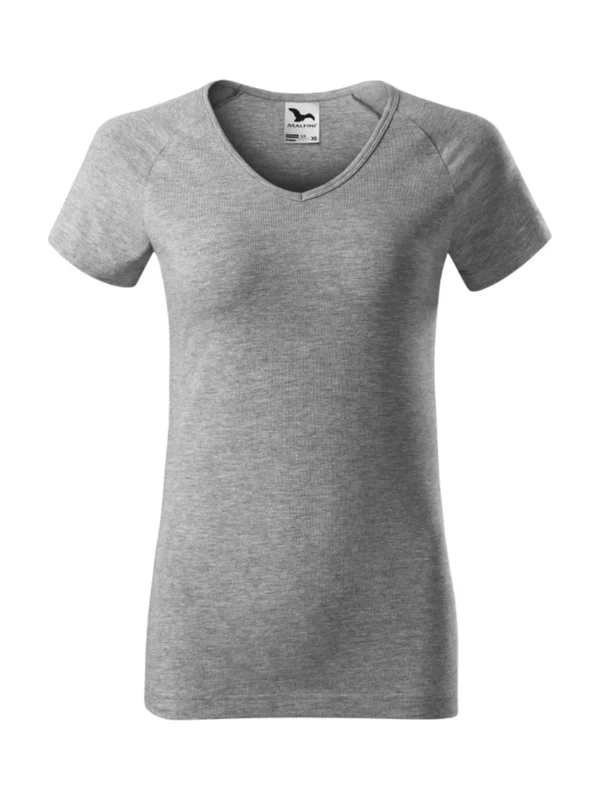 Koszulka bawełniana damska slim-fit Dream Malfini ciemnoszara melanż