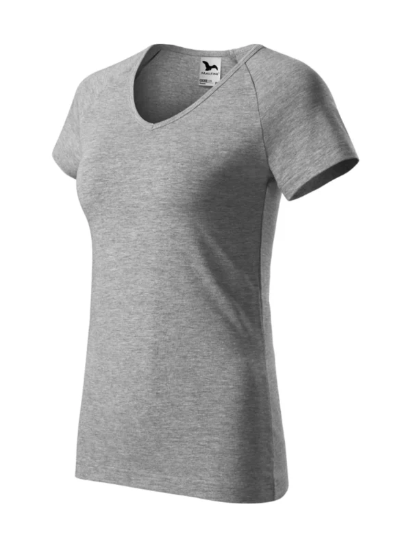 Koszulka bawełniana damska slim-fit Dream Malfini ciemnoszara melanż