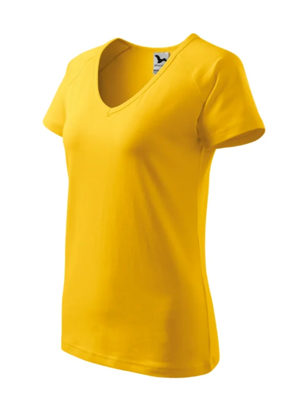 Koszulka bawełniana damska slim-fit Dream Malfini zółta