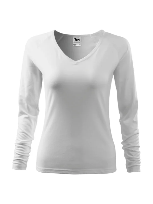 Koszulka bawełniana damska slim-fit Elegance Malfini biała