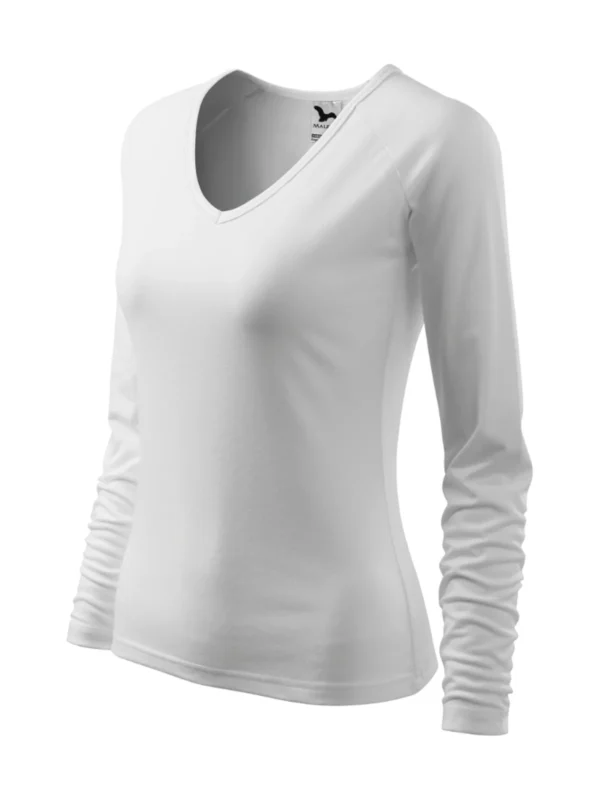 Koszulka bawełniana damska slim-fit Elegance Malfini biała