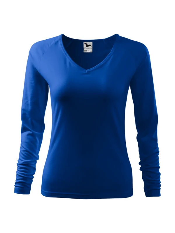 Koszulka bawełniana damska slim-fit Elegance Malfini chabrowa