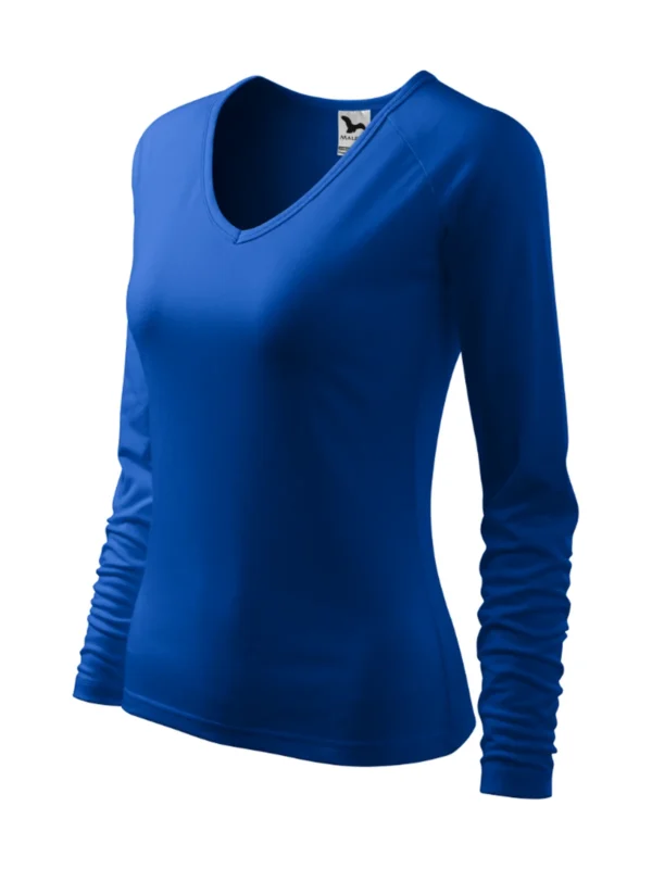 Koszulka bawełniana damska slim-fit Elegance Malfini chabrowa