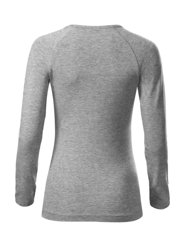 Koszulka bawełniana damska slim-fit Elegance Malfini ciemnoszara melanż