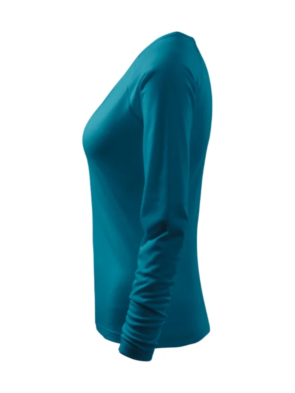 Koszulka bawełniana damska slim-fit Elegance Malfini ciemnoturkusowa