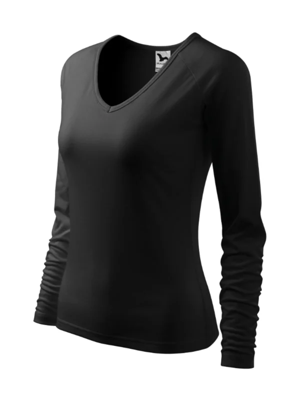 Koszulka bawełniana damska slim-fit Elegance Malfini czarna